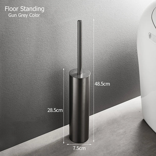porte-brosse mural en acier inoxydable pour salle de bain