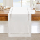 Chemin de table lin motif ajouré moderne chic