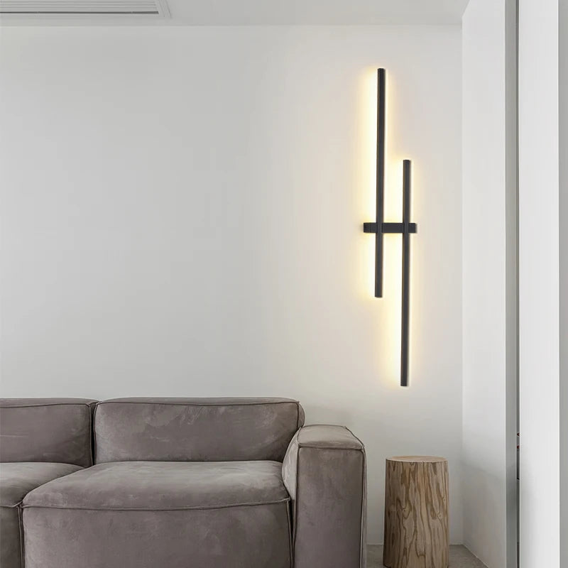 applique murale led minimaliste art déco appliques aluminium - vue 3 sur 16