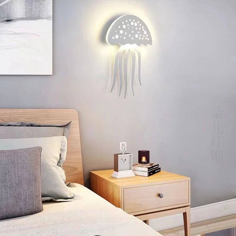 applique murale led moderne méduse enfants - vue 4 sur 6