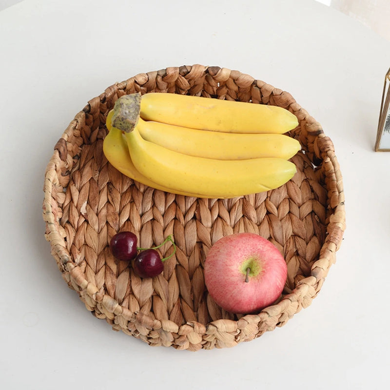 panier en rotin tressé pour fruits thé et rangement décoratif