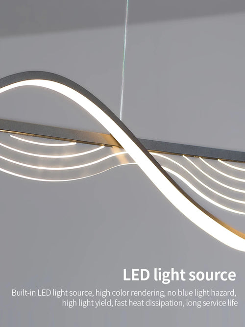 lustre led moderne suspension design minimaliste pour intérieur - vue 7 sur 8