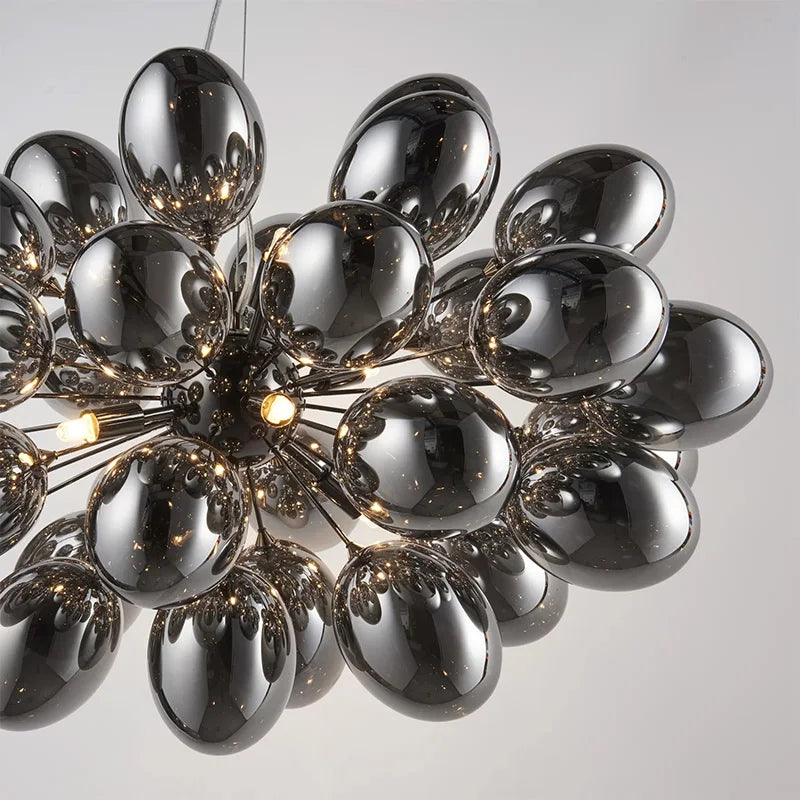 lustre en verre moderne nordique design de luxe luminaire suspendu - vue 5 sur 6