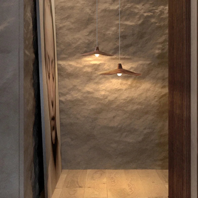 Vintage Wabi Sabi vent suspension lustre japonais pour café Loft lustre salle à manger décor à la maison chambre lampe de chevet