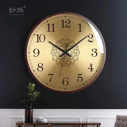 horloge murale design moderne en bois luxe silencieuse décorative idées cadeaux - vue 10 sur 14