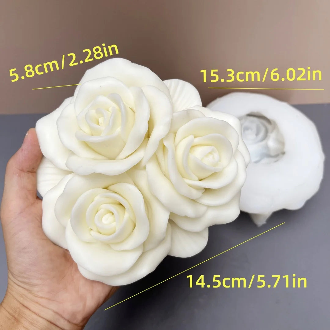 nouveau moule silicone bouquet roses chrysanthème pivoine cadeau saint valentin - vue 7 sur 18