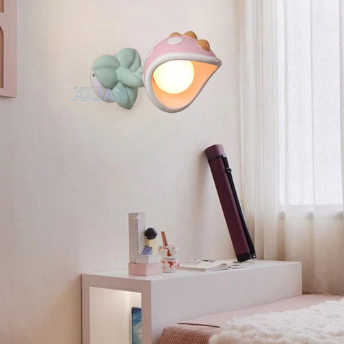 applique murale fleur pour éclairage chambre enfant en résine PE - vue 3 sur 7