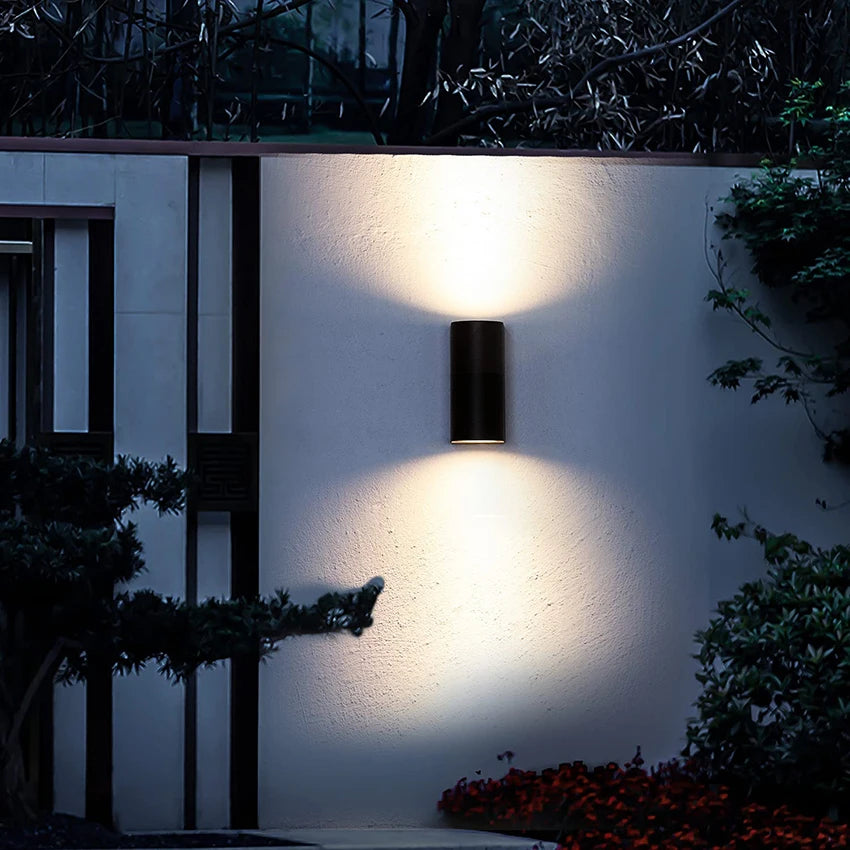 GU10 Base extérieure étanche appliques murales jardin porche éclairage mural applique murale LED en aluminium AC86-265 - vue 7 sur 10