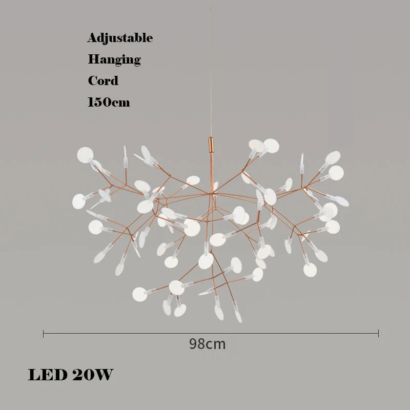 lustre LED créatif en acier inoxydable et acrylique pour décoration intérieure