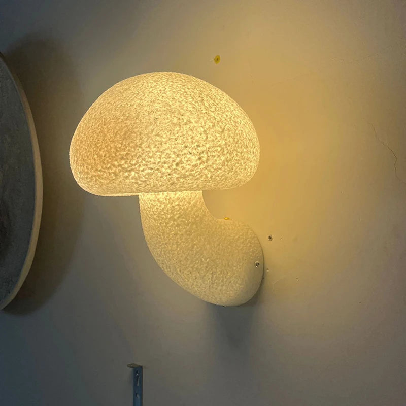 applique murale créative en résine en forme de champignon - vue 3 sur 6