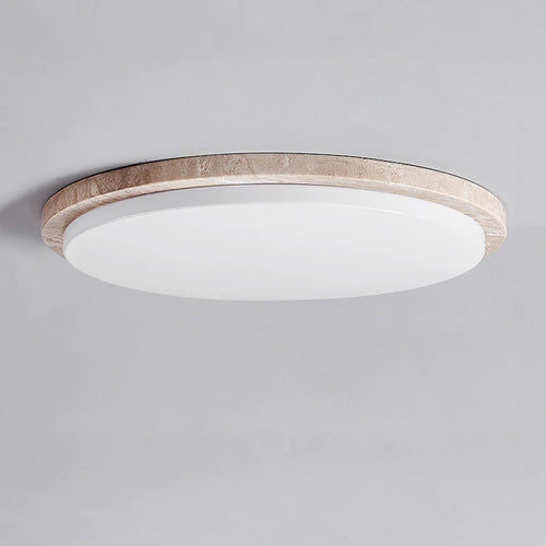 plafonnier led travertin crème modernité décoratif plafond salon restaurant - vue 4 sur 6