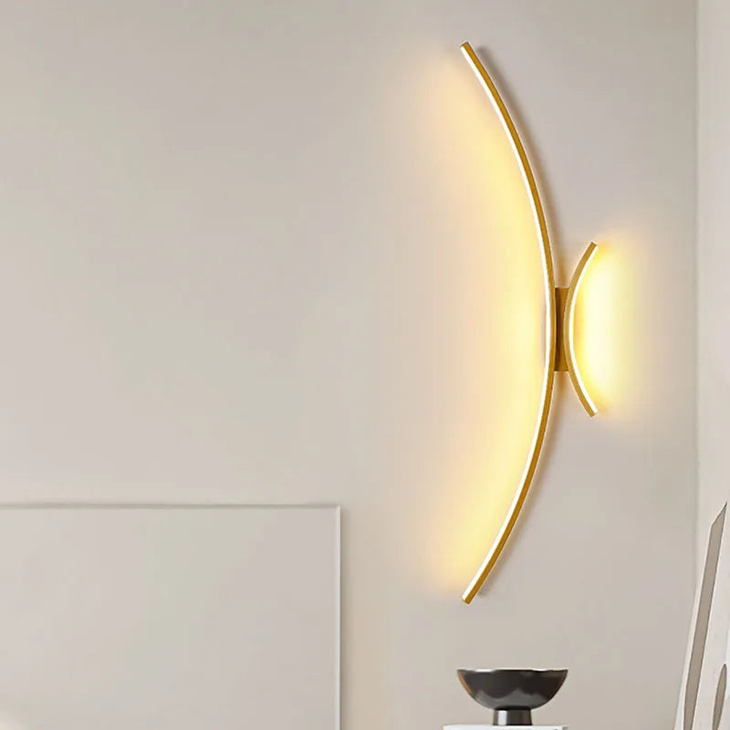 Applique murale arc de cercle design minimaliste à LED