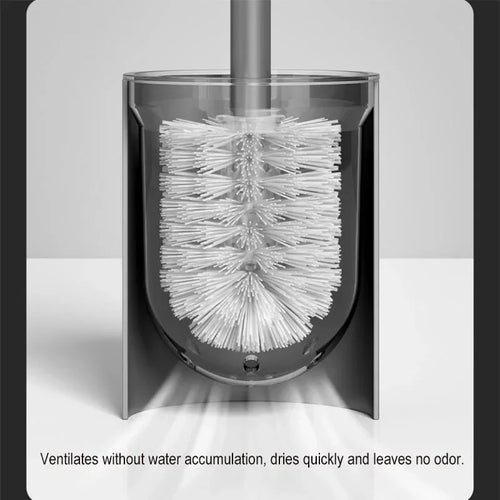 brosse de toilette murale en aluminium sans perforation sans angle mort - vue 6 sur 8