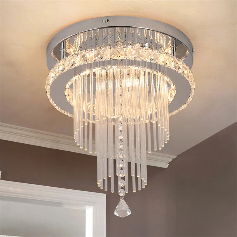 Lampe LED en cristal de luxe moderne