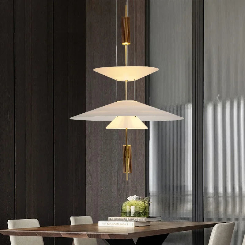 sandyha lustre style soucoupe volante led moderne décoration intérieure - vue 2 sur 15