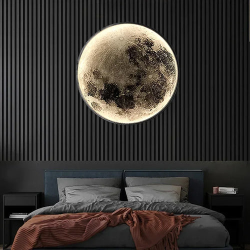 Applique murale led créative en forme de lune pour décoration intérieure - vue 2 sur 20