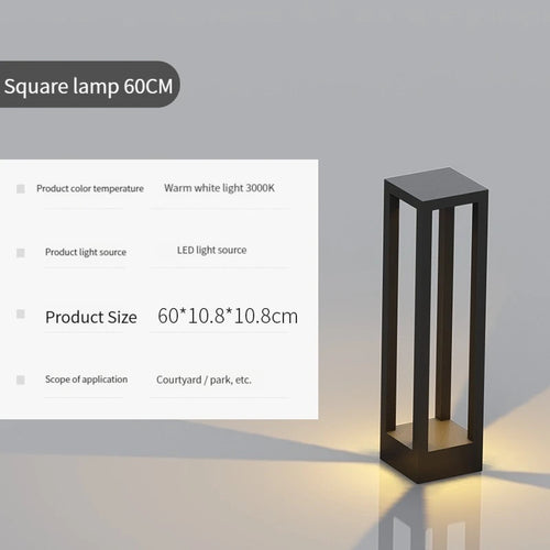 lampe de jardin moderne étanche en aluminium pour extérieur - vue 20 sur 21