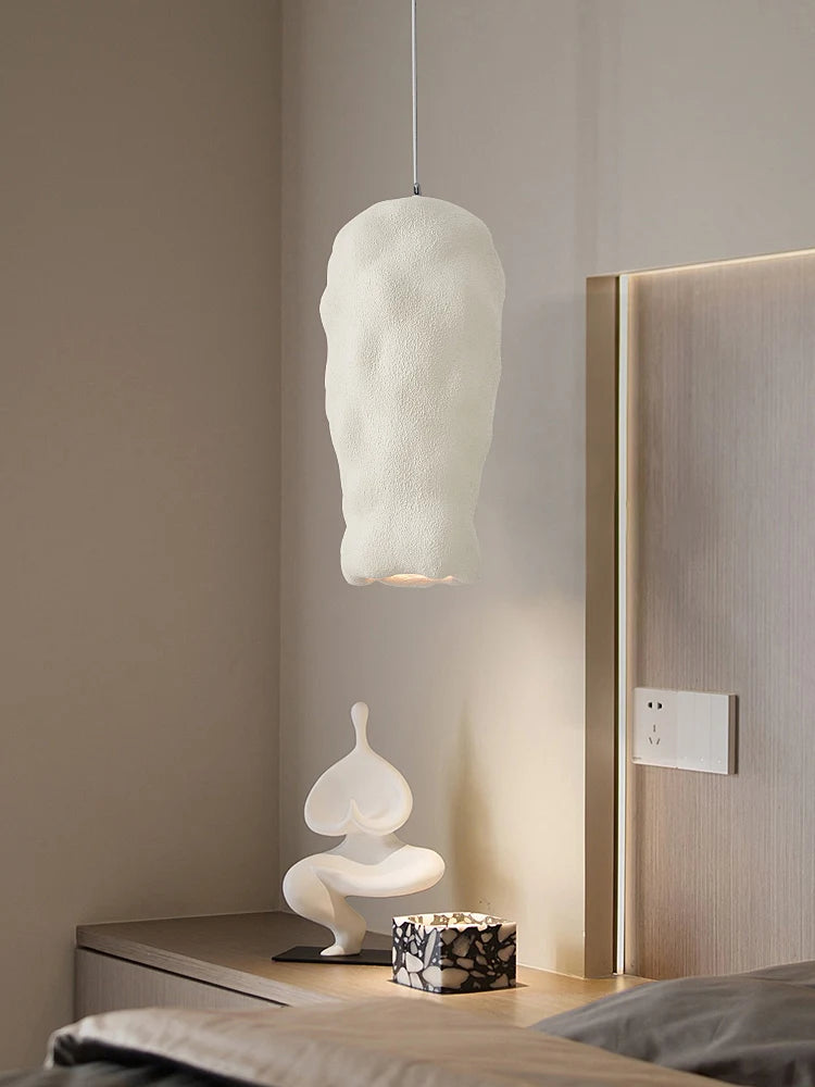 lustre wabi sabi japonais led pour décoration bar loft - vue 4 sur 10