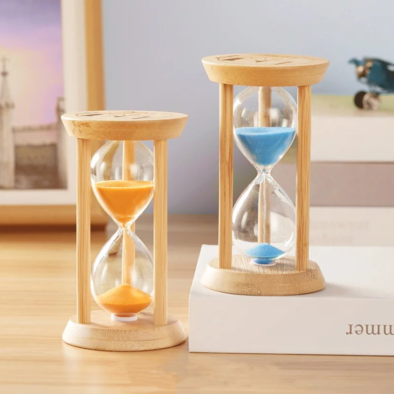 sablier en bois fait main horloge de sable créative décoration intérieure - vue 4 sur 10