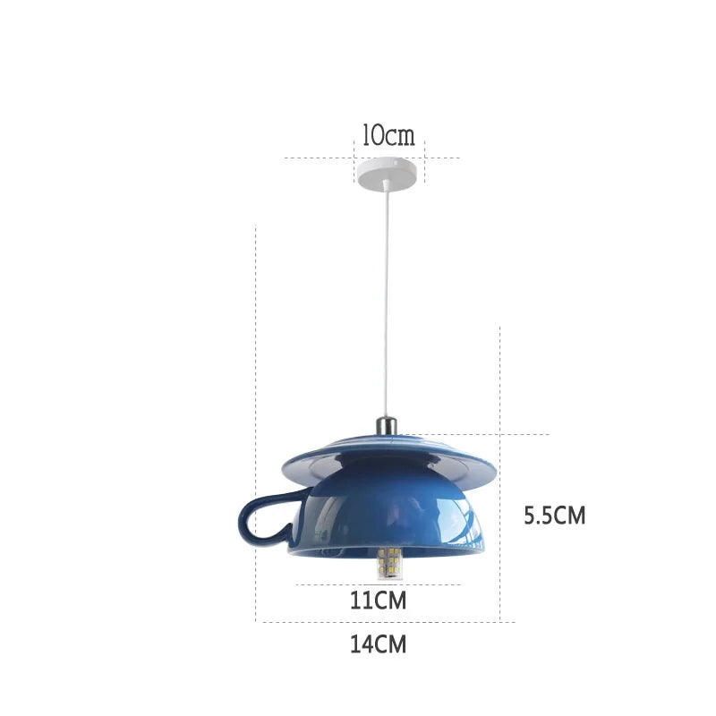 suspension en céramique design art thé éclairage led g4 - vue 25 sur 30