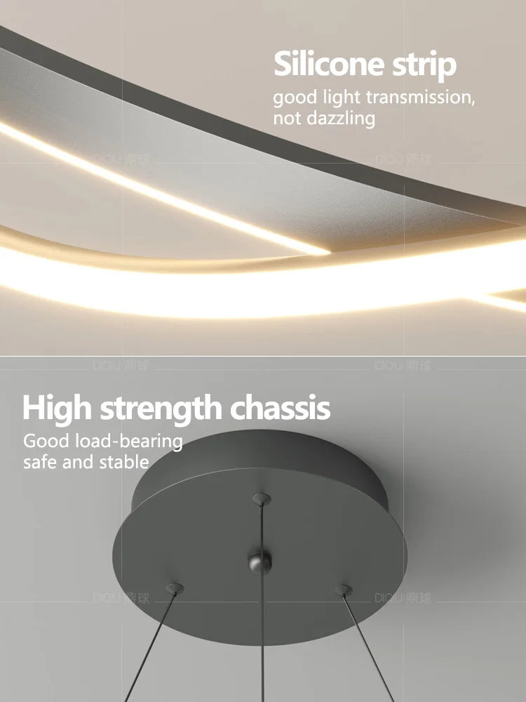 lustre anneau minimaliste créatif moderne pour maison - vue 6 sur 10