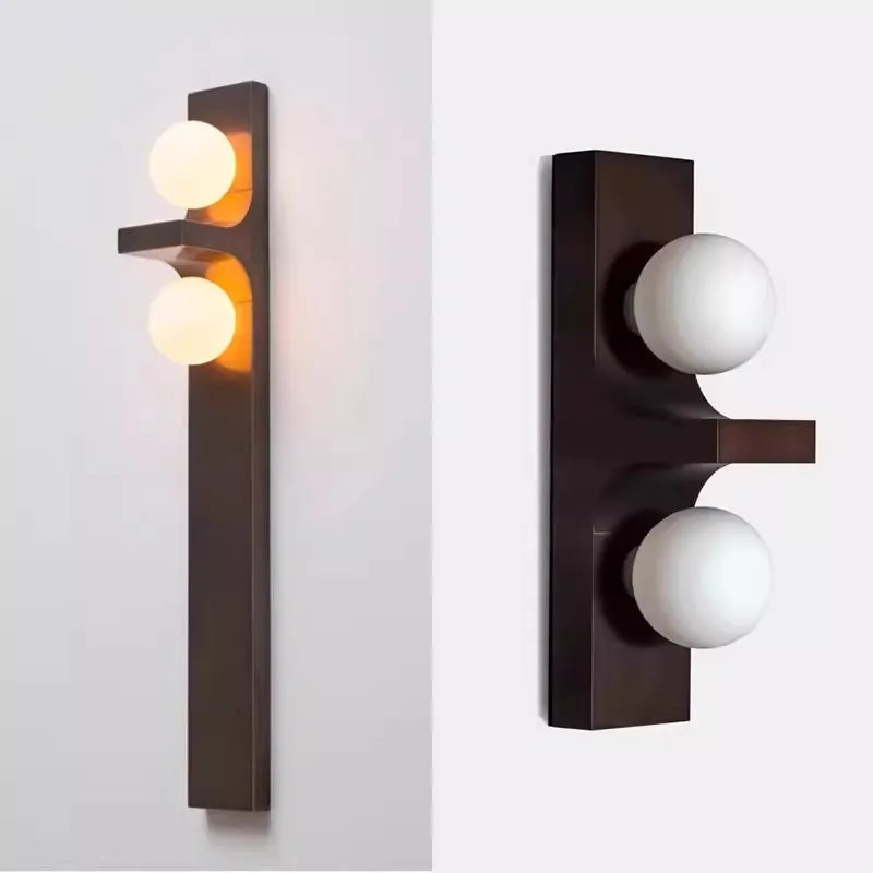 applique murale moderne boule de verre luminaire créatif pour hôtel - vue 3 sur 8