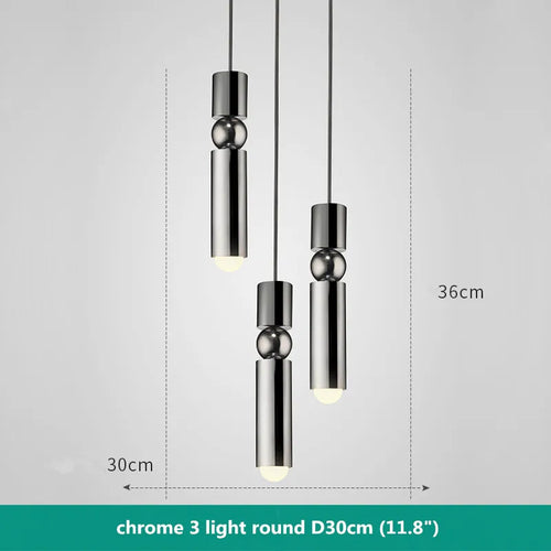 Suspension moderne nordique en métal avec lumière led suspendue - vue 11 sur 13