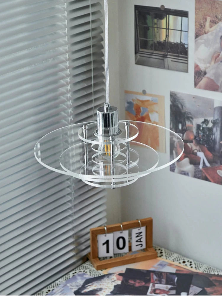 suspension à led en acrylique pour restaurant et magasin de vêtements