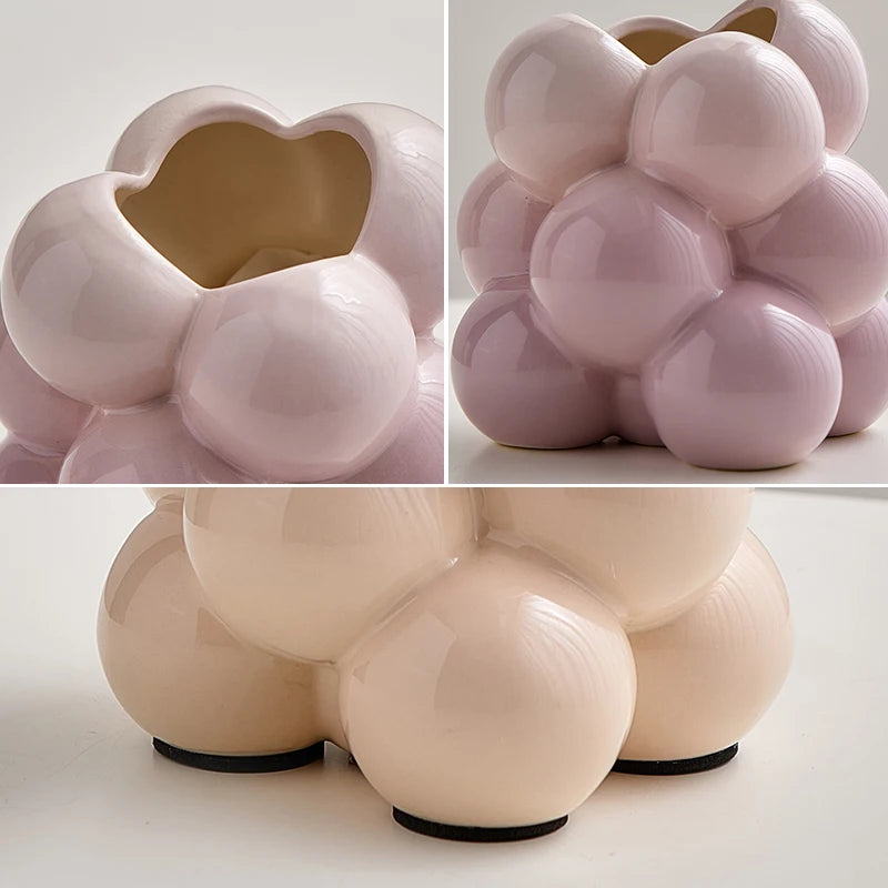 vase moderne en céramique pour décoration florale élégante - vue 5 sur 9