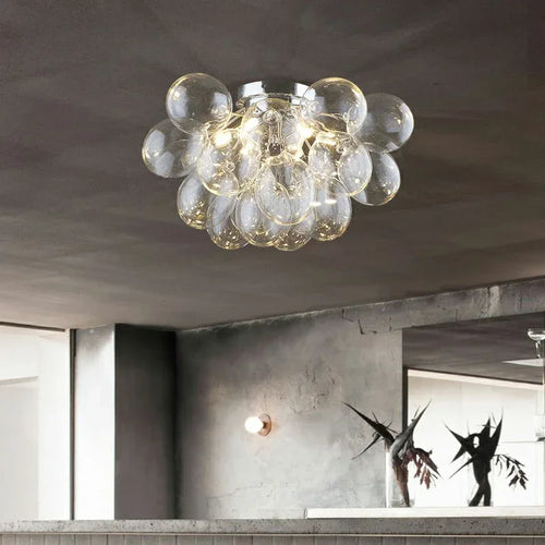 plafonnier led design en verre luminaire décoratif d'intérieur - vue 2 sur 15