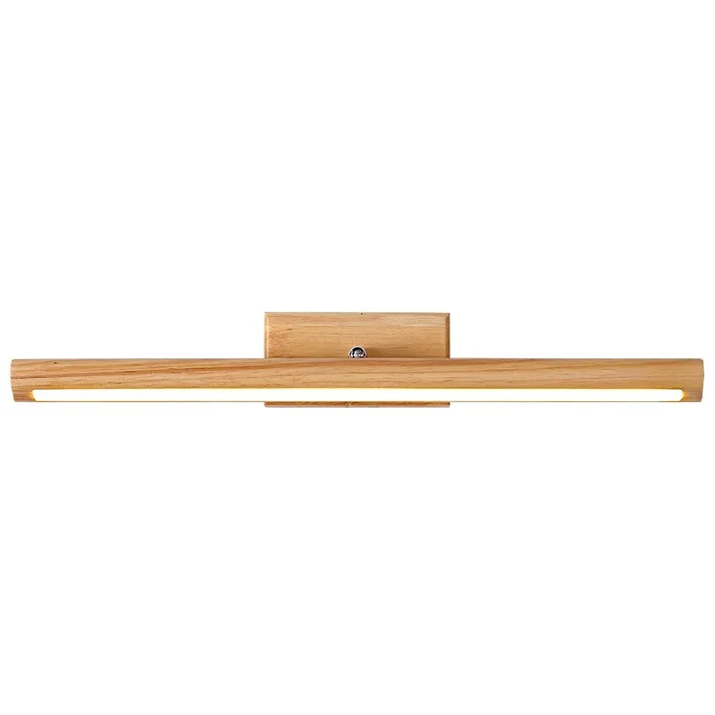Wooden Mirror headlight, Wabi-sabi Modern Vintage style, wall light for Bathroom, Bedroom, dining room, Study lighting - vue 6 sur 12