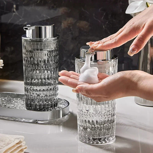 bouteille de savon en verre pour salle de bain élégante et pratique - vue 2 sur 24