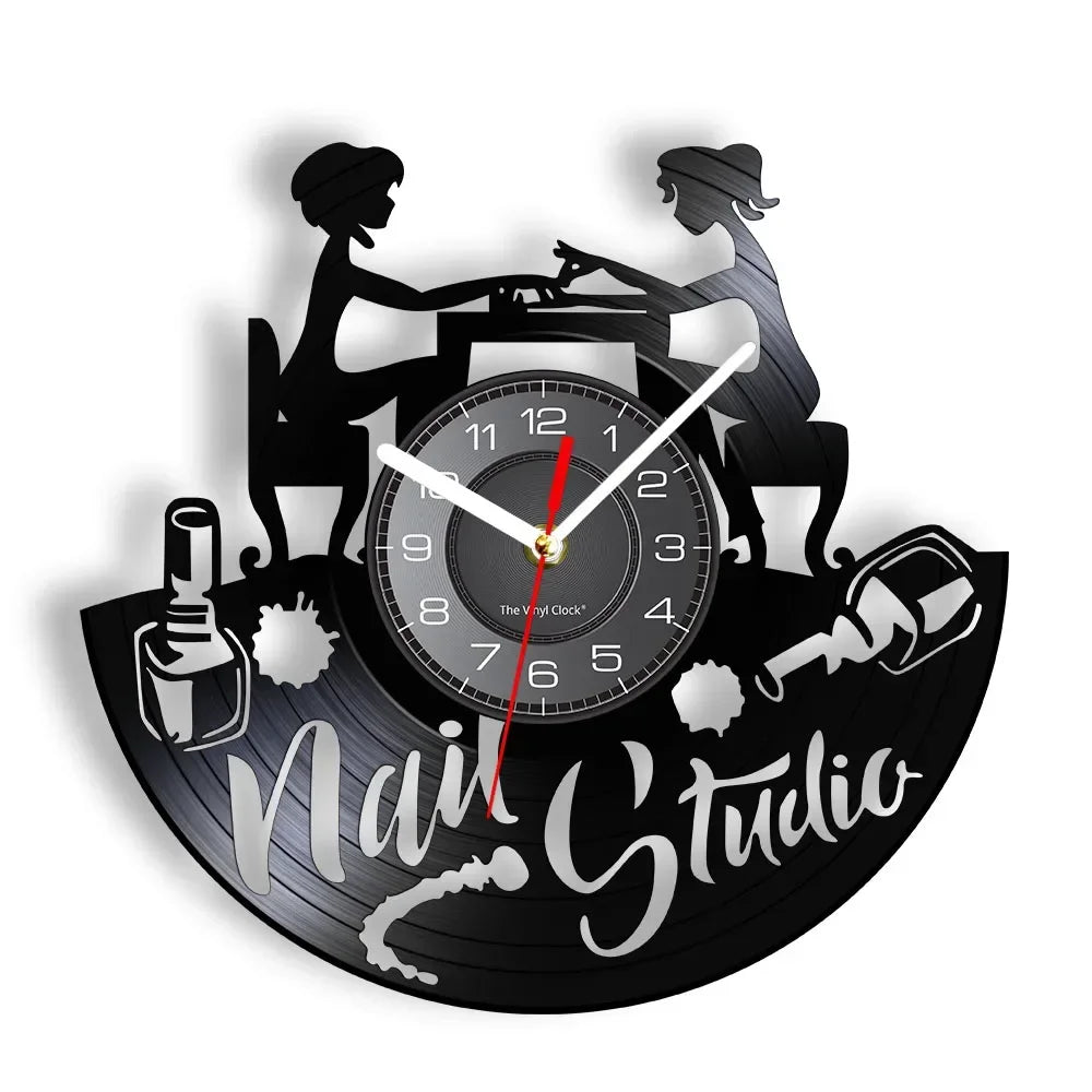 horloge murale vinyle pour salon de manucure et beauté - vue 18 sur 31