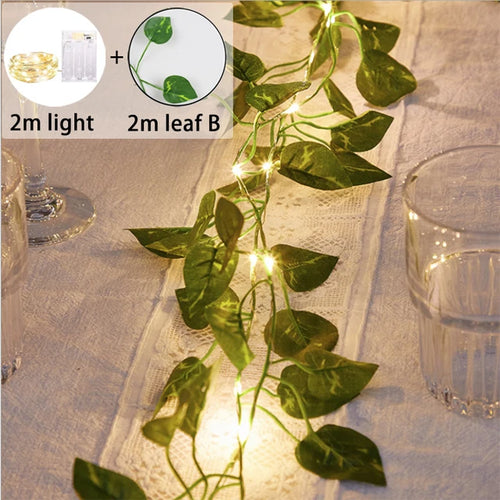 guirlande lumineuse led feuilles d'érable pour décoration de Noël - vue 11 sur 12