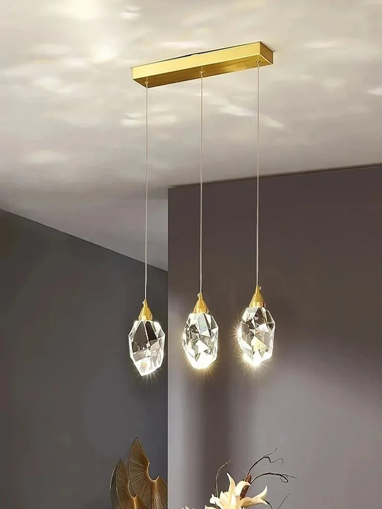 lustre en cristal nordique led pour intérieur