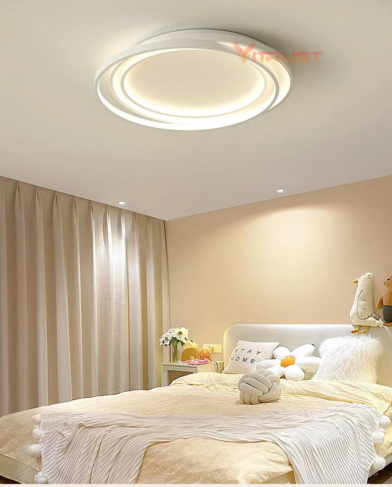 Plafonnier LED nordique lampe noir blanc chambre salle à manger cuisine plafond moderne à LEDs lampe Plafonnier LED étude Ailse