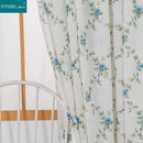 Rideau voile transparent motif floral style moderne salon