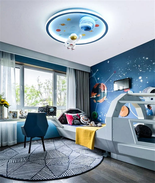 plafonnier led moderne astronaute luminaire décoratif enfant - vue 4 sur 6