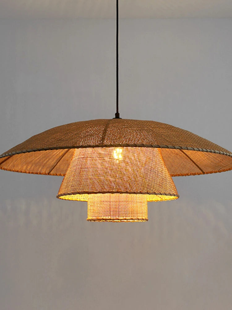 lustre japonais personnalisé pour restaurant bar et décoration intérieure zen - vue 5 sur 9