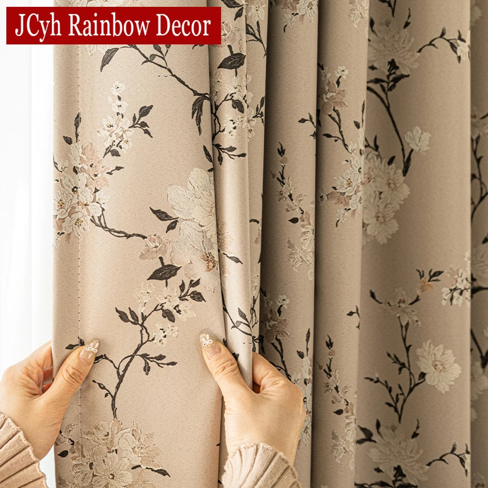Rideau occultant floral moderne pour salon et chambre - vue 4 sur 7