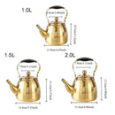 Bouilloire inox fleur infuseur poignée anti brulure miroir