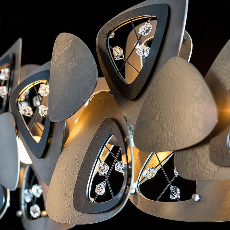 Lustre de salle à manger LED en cristal postmoderne