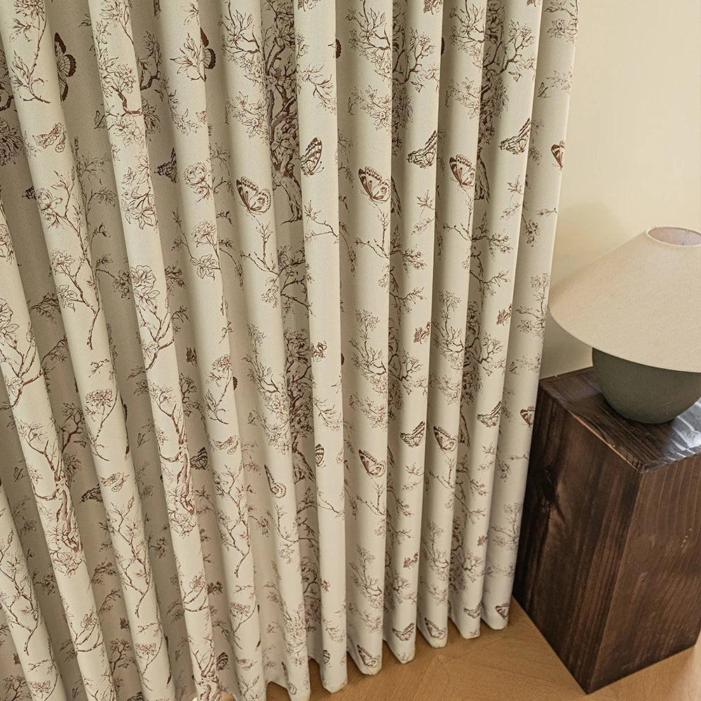 Rideau occultant floral moderne pour salon chambre - vue 6 sur 7