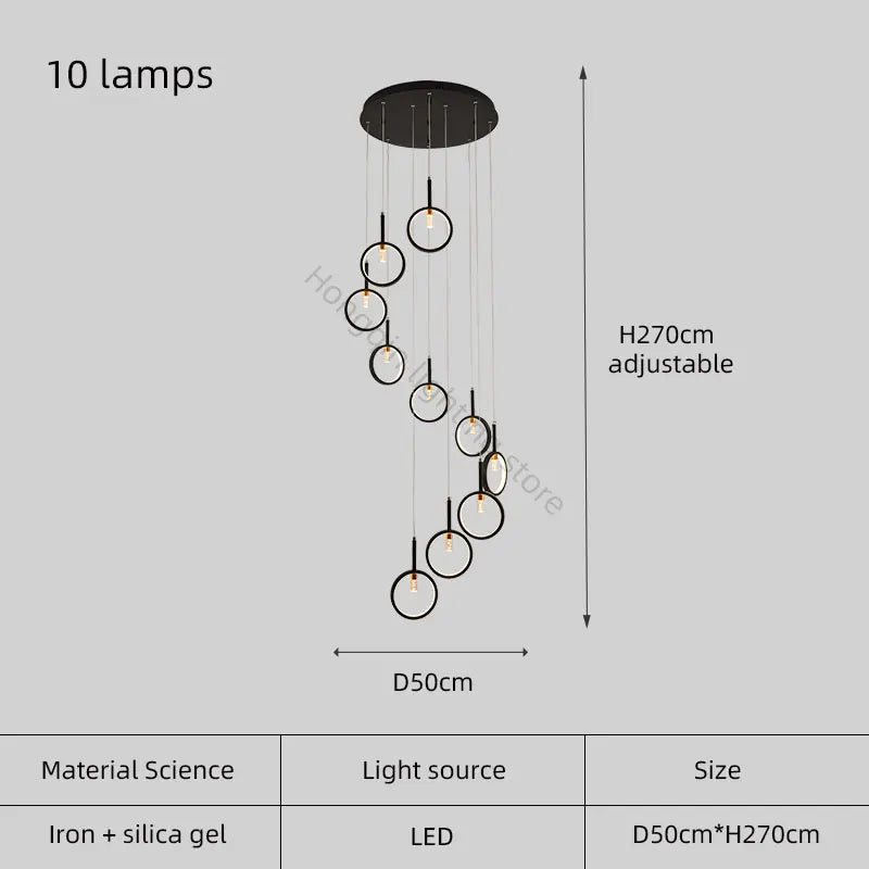 lustre moderne simple en forme trapézoïdale pour décoration intérieure - vue 9 sur 12