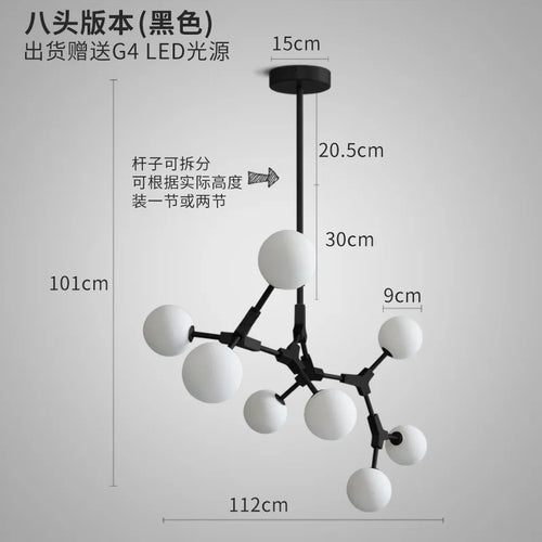 lustre moderne nordique pour décoration intérieure élégante - vue 13 sur 18