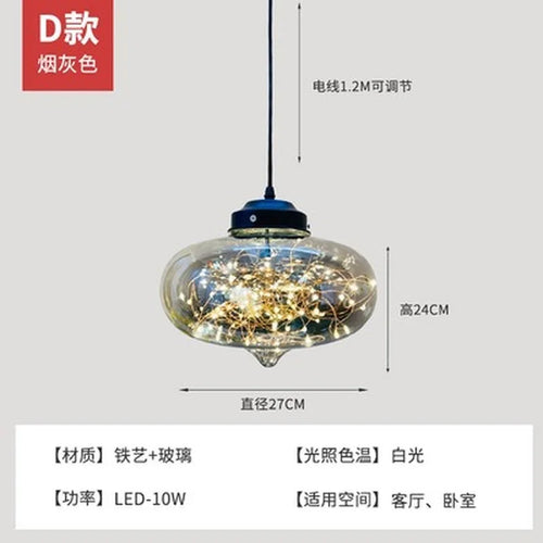 lustre nordique en étoile design en verre pour décoration intérieure - vue 17 sur 25