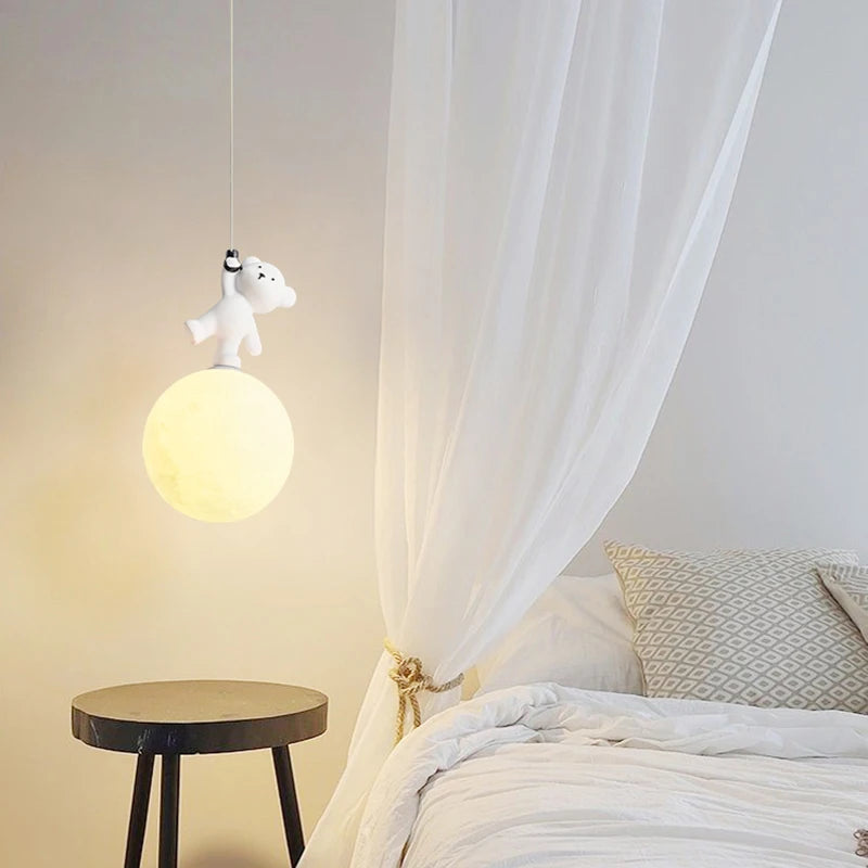 lampe en résine design ours pour chambre d'enfant décorative