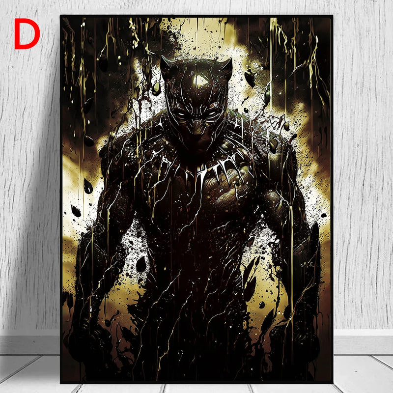 poster marvel avengers spiderman iron man hulk décoration murale