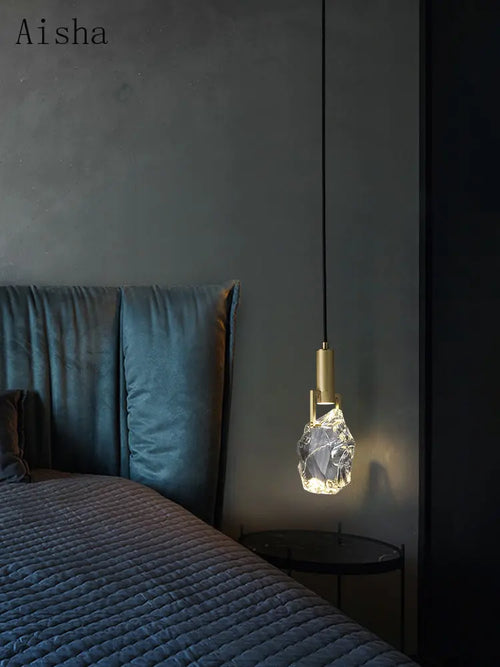 suspension en cristal led élégante pour décoration intérieure moderne - vue 7 sur 11