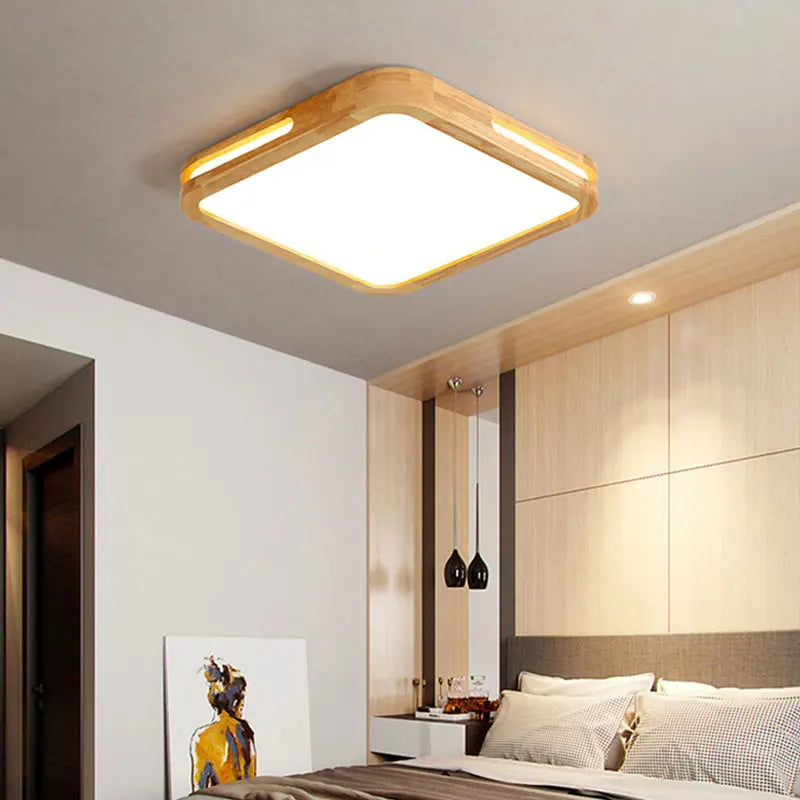 plafonnier led en bois design moderne pour intérieur élégant - vue 4 sur 24